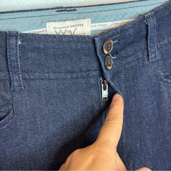 Anthropologie The Essential Trousers Bootcut Pants Dark Wash - Picture 5 of 11